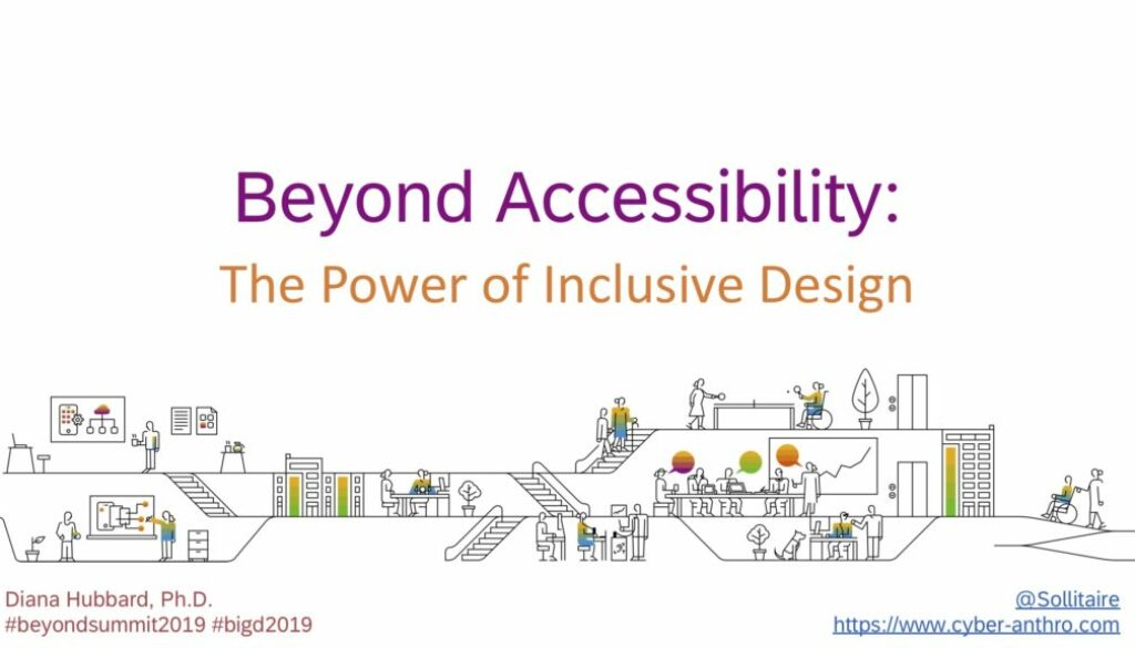 Title screen of Beyond Accessibility presentation