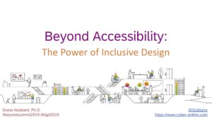 Title screen of Beyond Accessibility presentation